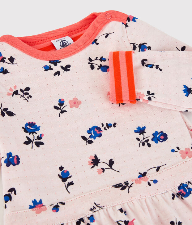 Robe en coton b&eacute;b&eacute; orange/orange