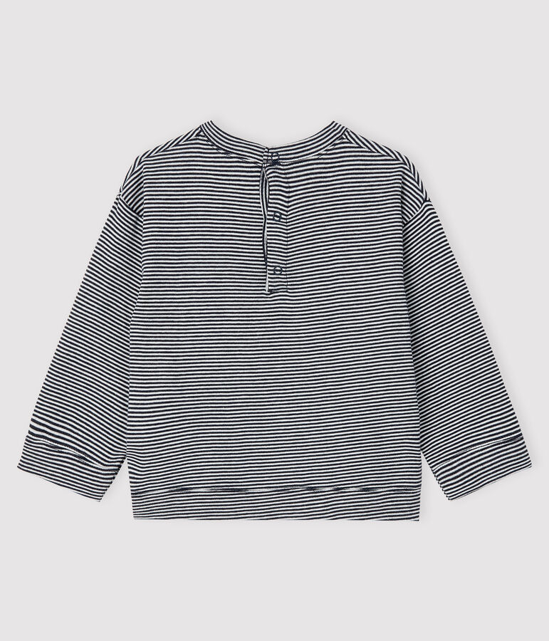 T-shirt baby jongen blauw/wit