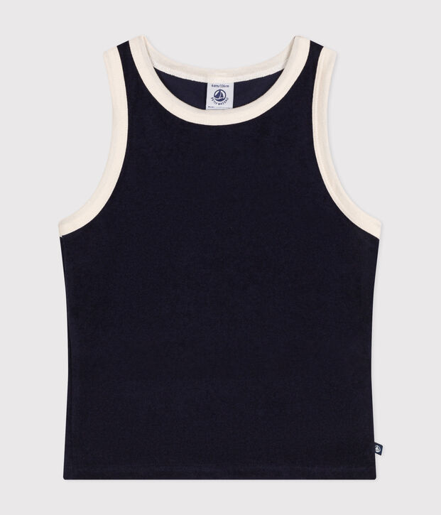 Tanktop in badstof voor meisjes SMOKING