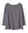 Top femme rayé en jersey lourd bleu SMOKING/beige COQUILLE