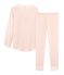 Pyjama petite fille en côte blanc MARSHMALLOW/rose ROSAKO