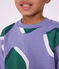 Katoenen sweatshirt met hartjesprint voor kinderen purper/multicouleur