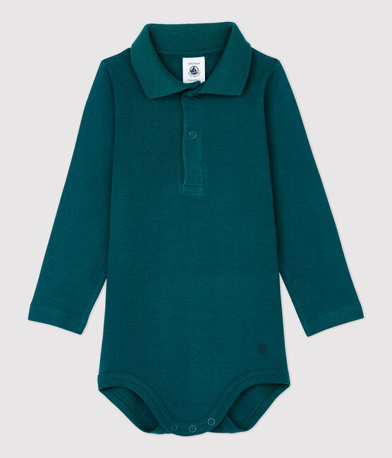 Body en coton bébé vert PINEDE