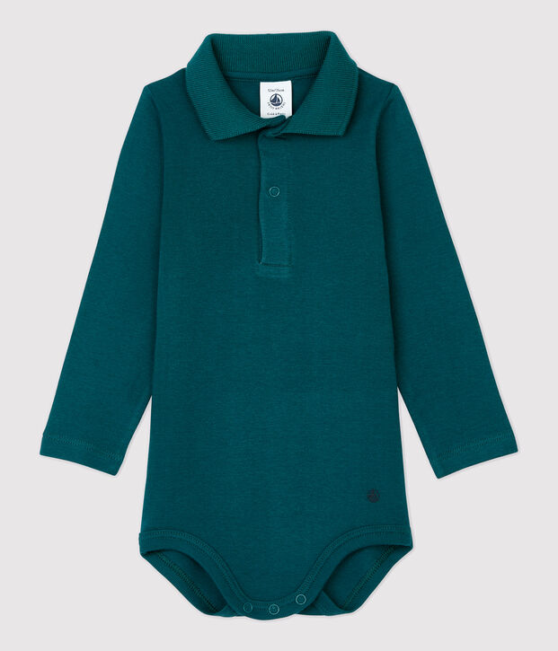 Body en coton b&eacute;b&eacute; vert