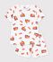 Pyjama short enfant en coton imprim&eacute; pompier blanc/multicouleur