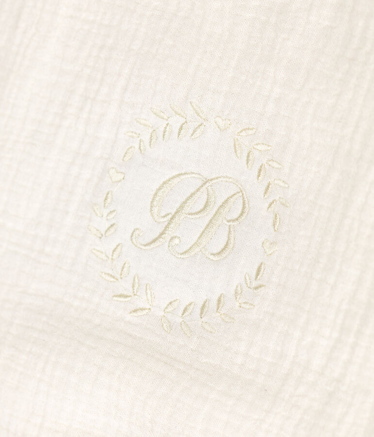 Geboortekoffertje van luchtig katoen met borduursel voor baby's wit