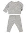 Set in jacquardgebreide tubic voor babymeisjes grijs SUBWAY/wit MULTICO