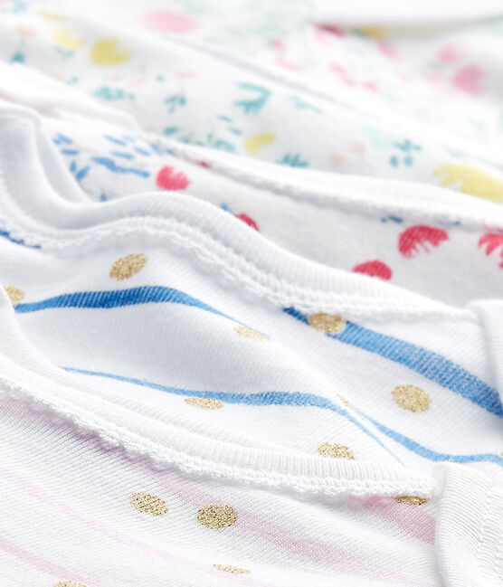 Lot de 5 bodies bébé fille manches courtes blanc LOT