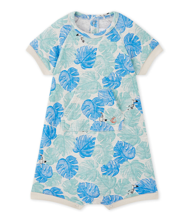 Combicourt b&eacute;b&eacute; gar&ccedil;on imprim&eacute; gris BELUGA/blanc MULTICO