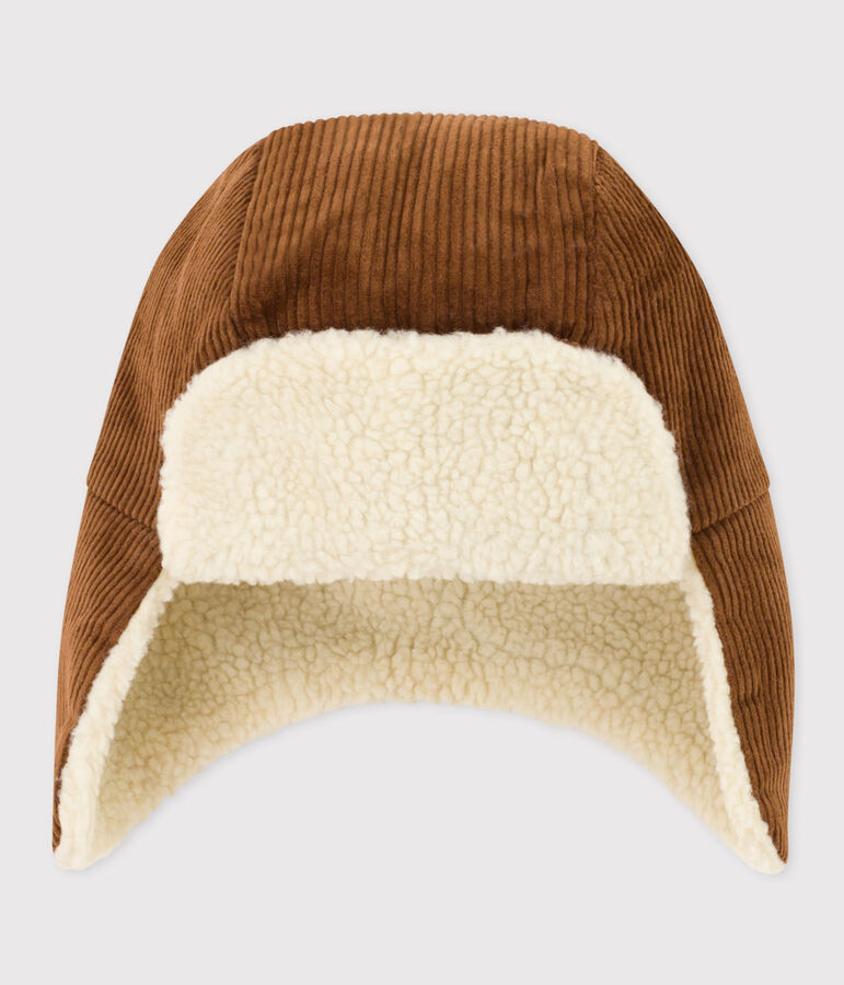 Chapka in velours voor jongens-meisjes bruin