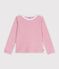 Katoenen marinetruitje voor kinderen roze/wit