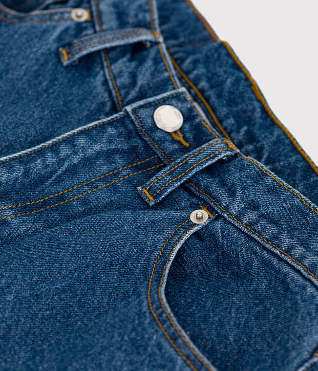 Pantalon droit en denim Femme bleu