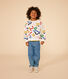 Sweater met print in lichte fleece voor jongens