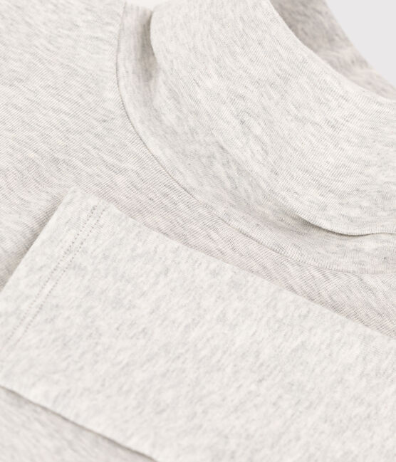 Tijdloos T-shirt met V-hals voor dames in biokatoen grijs BELUGA CHINE