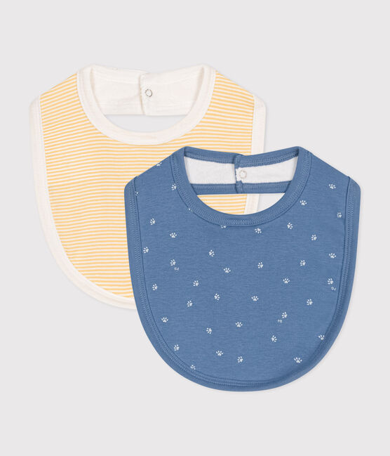 Lots de 2 bavoirs imprimés bébé variante 1