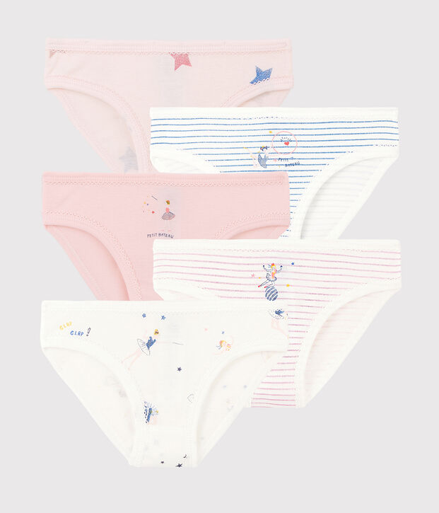 Lot de 5 culottes f&eacute;&eacute;riques petite fille multicouleur
