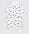 Driedelige set met berenprint van biologisch katoen wit MARSHMALLOW/wit MULTICO