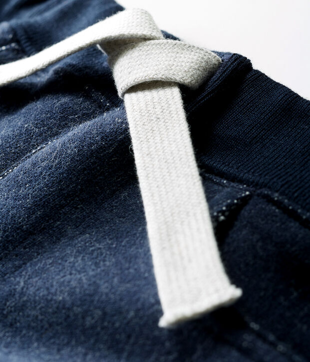 Broek van molton babyjongen blauw