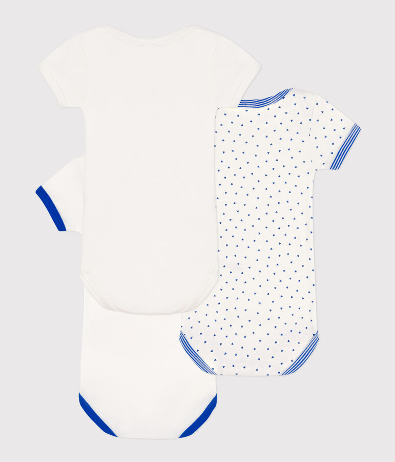 Lot de 3 bodies manches courtes en coton multicouleur