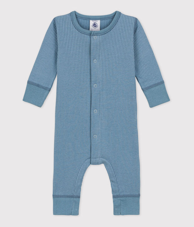 Lang pakje van ribstof voor baby's blauw