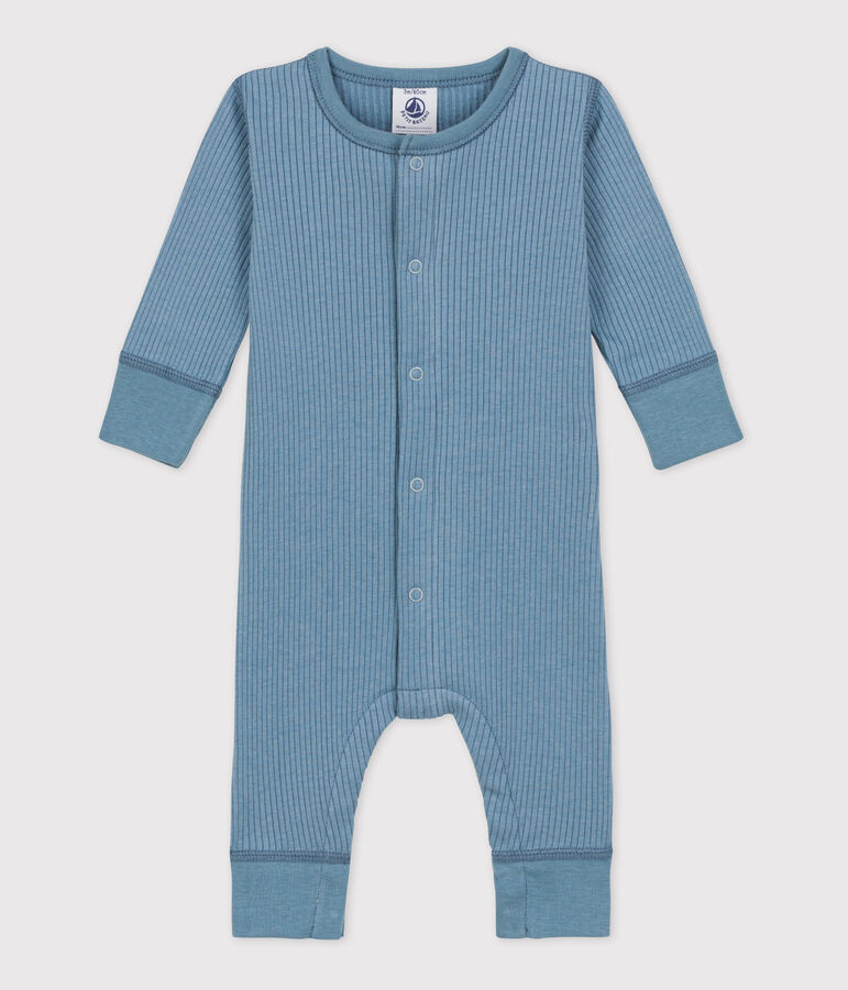 Lang pakje van ribstof voor baby's blauw