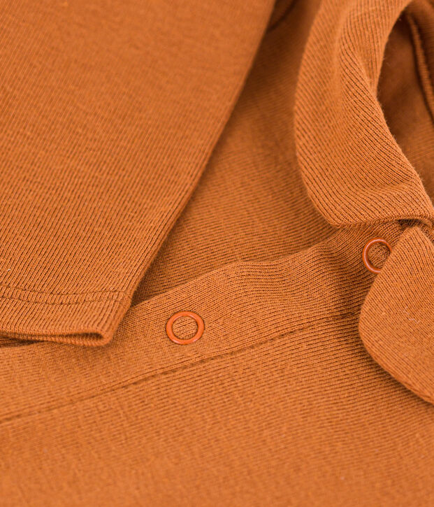 Body manches longues col en coton b&eacute;b&eacute; marron