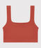 Brassière unie en coton et élasthanne femme marron FAMEUX