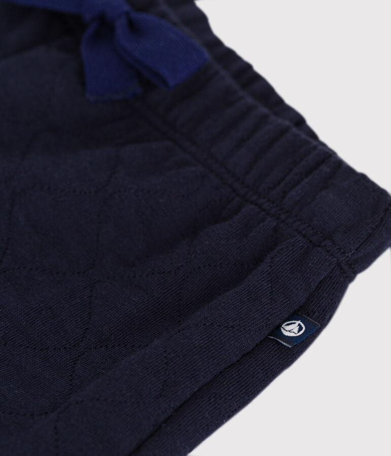 Broek in doorgestikt tubic voor baby's blauw