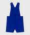 Korte salopette in keperstof voor baby's blauw SURF