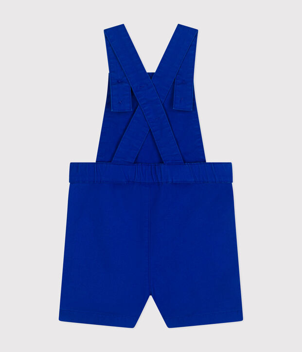 Korte salopette in keperstof voor baby's blauw