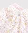 Robe et legging bébé à fleurs en coton biologique blanc MARSHMALLOW/blanc MULTICO