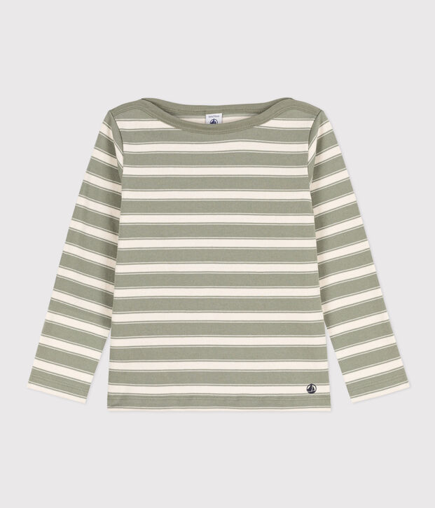 Marini&egrave;re en coton &eacute;pais enfant fille / gar&ccedil;on vert/&eacute;cru