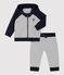 Joggingspak van molton baby. blauw SMOKING/wit MARSHMALLOW