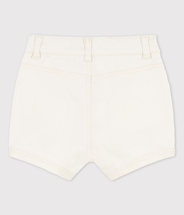 Short en denim b&eacute;b&eacute; &eacute;cru