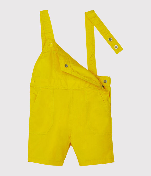 Salopette courte b&eacute;b&eacute; gar&ccedil;on jaune