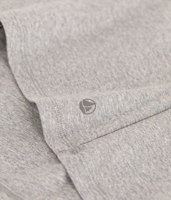 L'Iconique, katoenen T-shirt voor dames met kartelrandje grijs CHATON CHINE