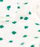 Ensemble 3 pièces bébé imprimé végétal en molleton bio blanc MARSHMALLOW/vert GAZON
