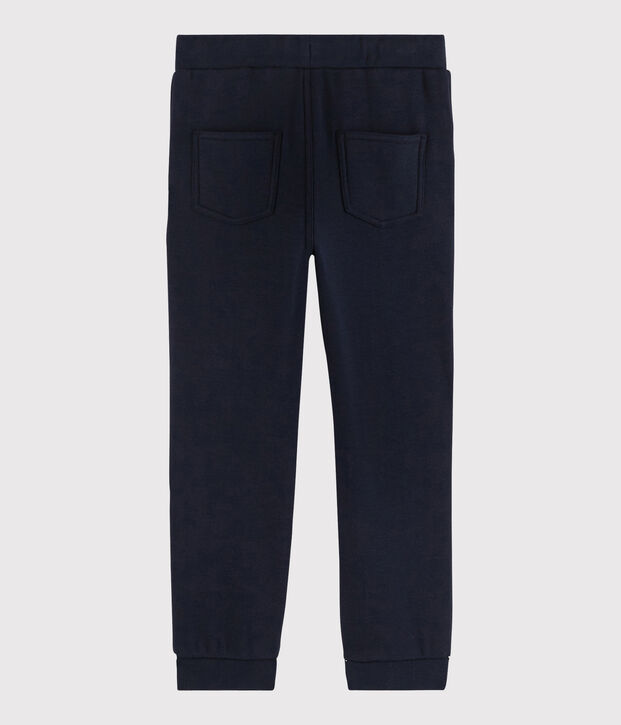 Pantalon molleton enfant gar&ccedil;on bleu marine