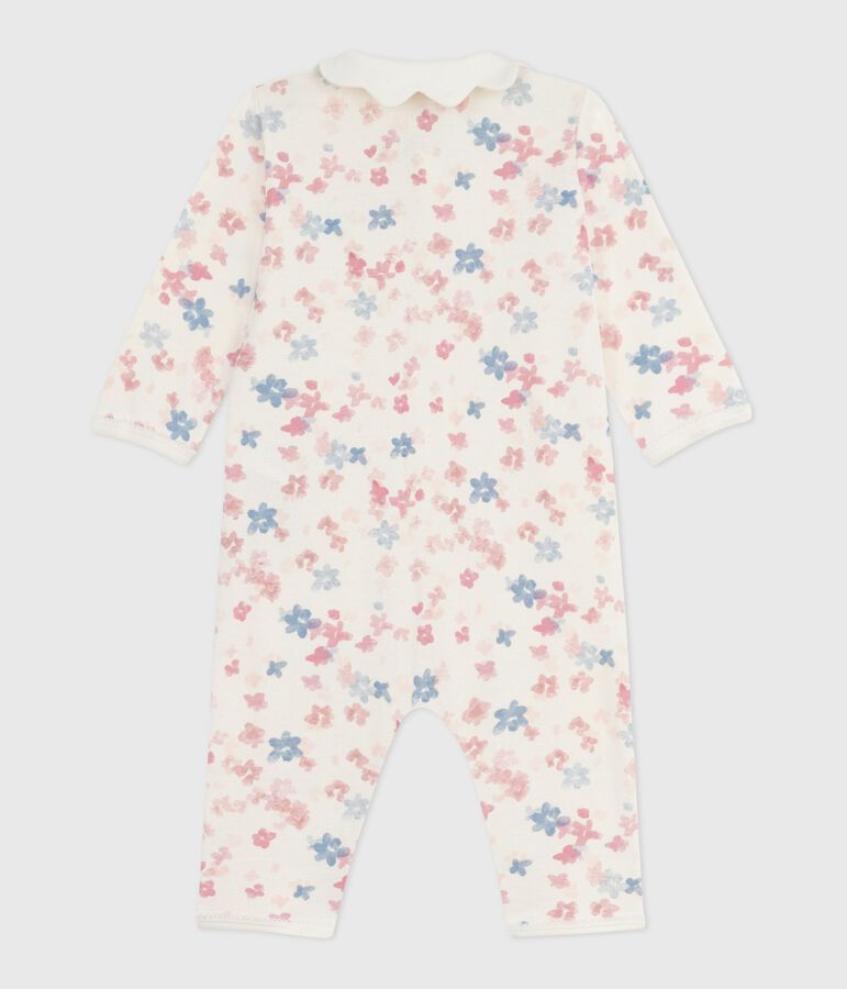 Pyjama b&eacute;b&eacute; en coton sans pieds imprim&eacute; &eacute;cru/multicouleur
