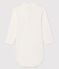 Body met lange mouwen en opgerolde kraag baby wit MARSHMALLOW