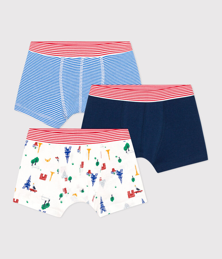 Lot de 3 boxers Paris en coton enfant variante 1