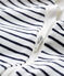 Bodyjama met rits baby van gebreide stof wit MARSHMALLOW/blauw SMOKING