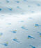 Trappelzak van ribstof voor baby's blauw FRAICHEUR/wit MULTICO