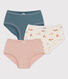 Lot de 3 culottes oiseau petite fille en coton