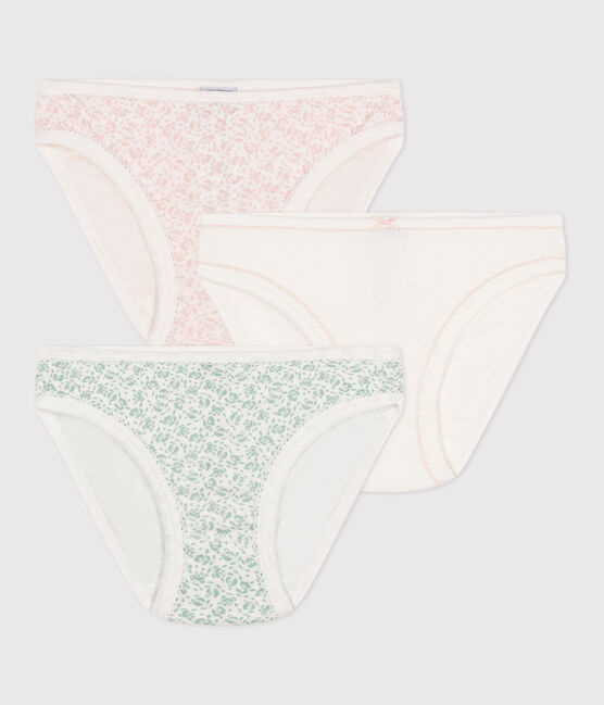 Setje met 3 katoenen onderbroekjes met bloemenprint voor kinderen variante 1