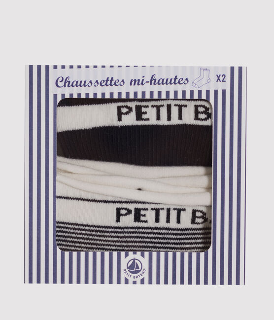 Lot de 2 paires de chaussettes femme bleu SMOKING
