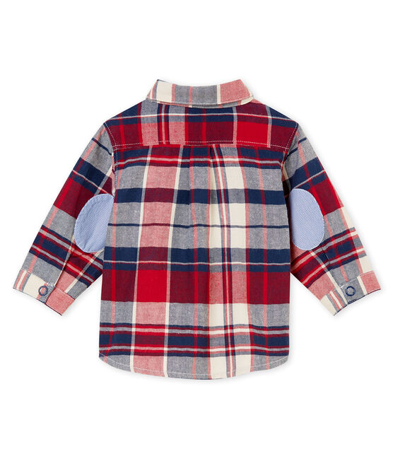 Hemd met ruitjes voor babyjongens blauw SMOKING/wit MULTICO
