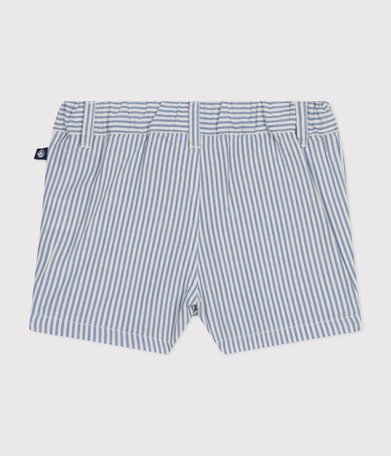 Seersucker short voor baby's GAULOISE/ MARSHMALLOW