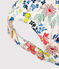 Pet met bloemenprint voor meisjes wit MARSHMALLOW/wit MULTICO