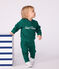 Sweatshirt bébé en coton brodé Petit Bateau vert EVERGREEN